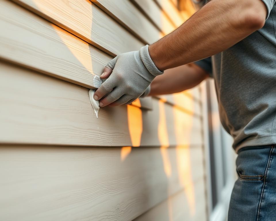 repairing siding cracks